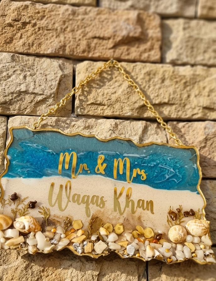 Resin home name plate