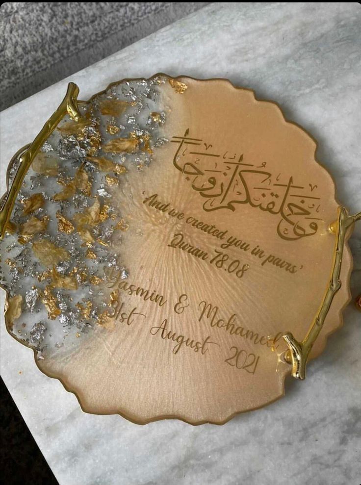 Golden theme Engagement tray