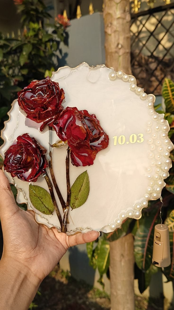Resin Preserved flowers frame