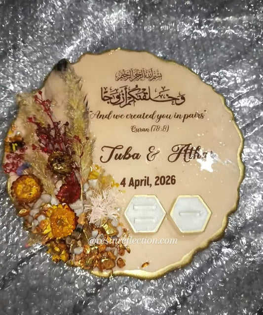 Floral Work Elegant Engagement Ring π tray
