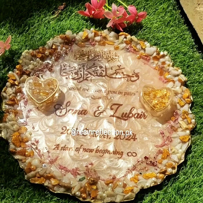 Engagement tray with light golden theme