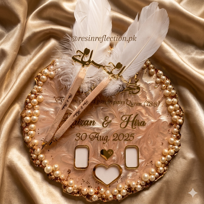 Rose Gold nikkah frame