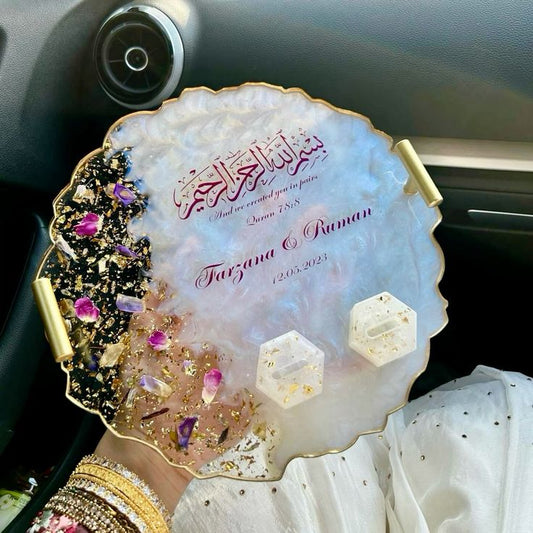 Elegant floral Engagement Ring tray