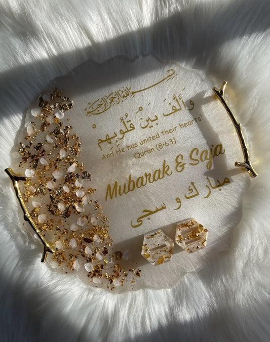 White Engagement Ring tray