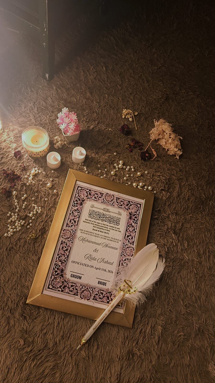 Nikkah Certificate Frame ✨ Nikkah Pen
