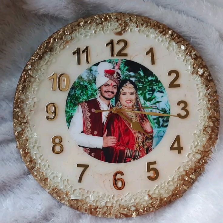 Resin Picture couple Nikkah Gift Nikkah Clock Custom wall clock Custom colors