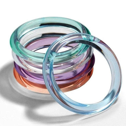 Resin Bangles Thin/thick available in all colors💕✨real dried flowers preserved