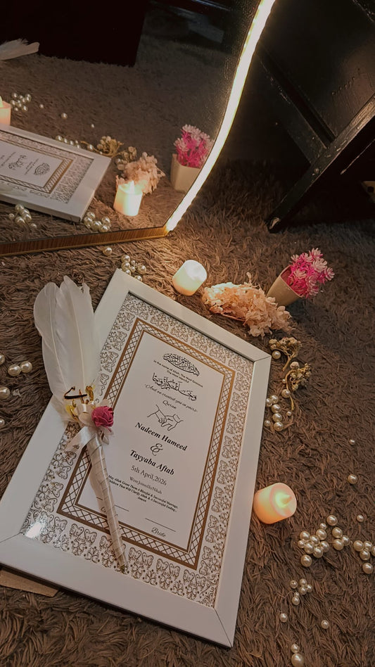 Nikkah Certificate Frame ✨ Nikkah Pen