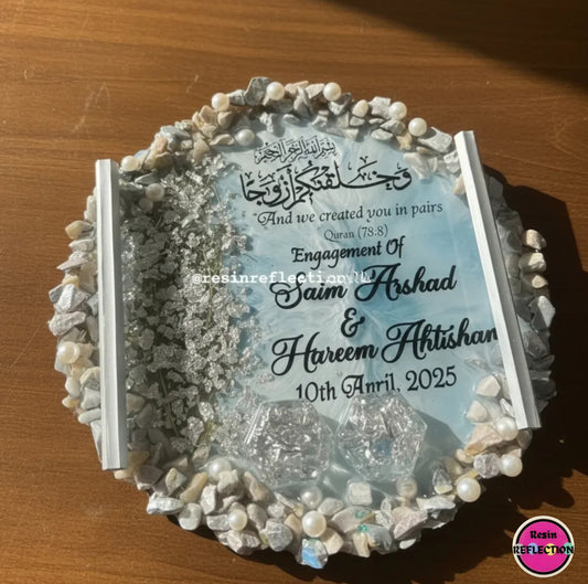 Frozen Blue Silver Engagement trays