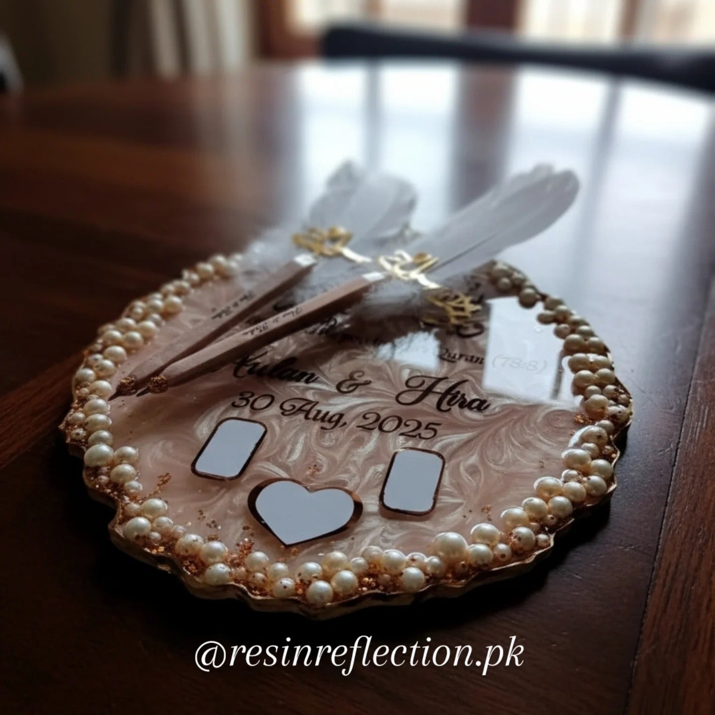 Rose Gold nikkah frame