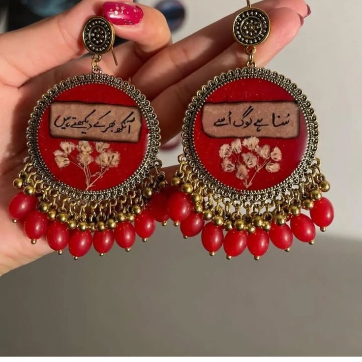 Resin custom colors jhumkas