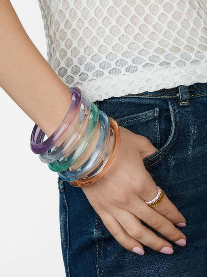 Resin Bangles Thin/thick available in all colors💕✨real dried flowers preserved