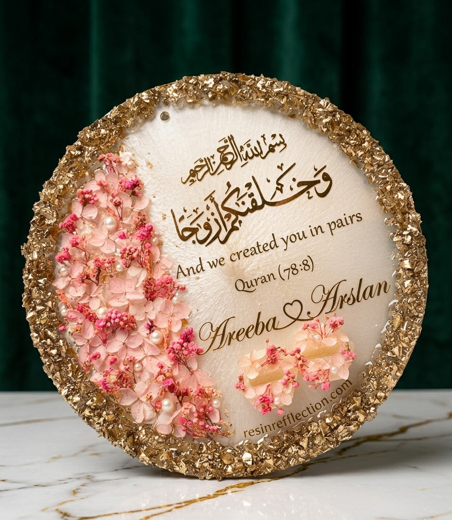 Beautiful pink 🩷 Elegant Resin Ring 💍 tray