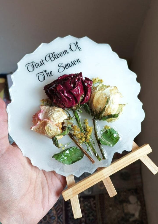 8 inch Resin Preserved flowers frame