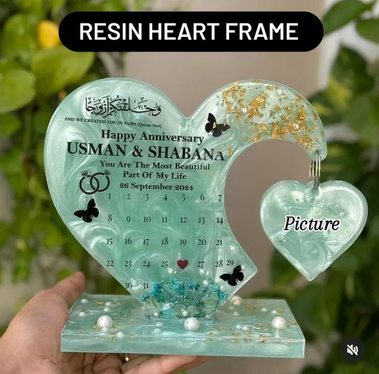 Heart shape full resin frame frame Gifts 🎁