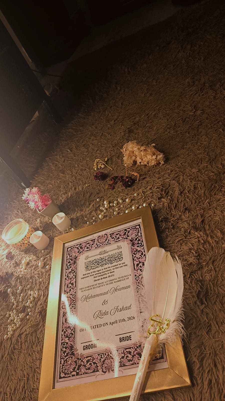Nikkah Certificate Frame ✨ Nikkah Pen