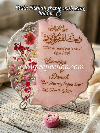 Pink 🩷 Elegant Resin Floral Frame