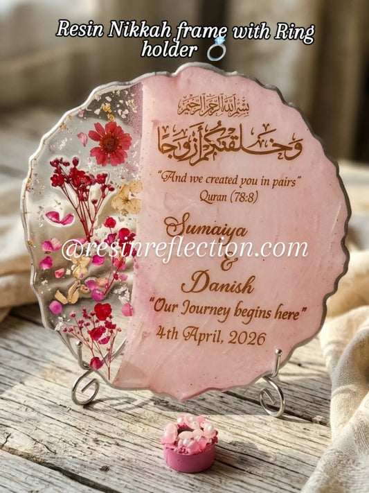 Pink 🩷 Elegant Resin Floral Frame
