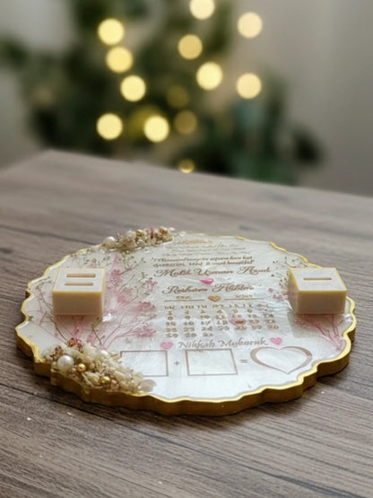 White & pink Combo engagement tray