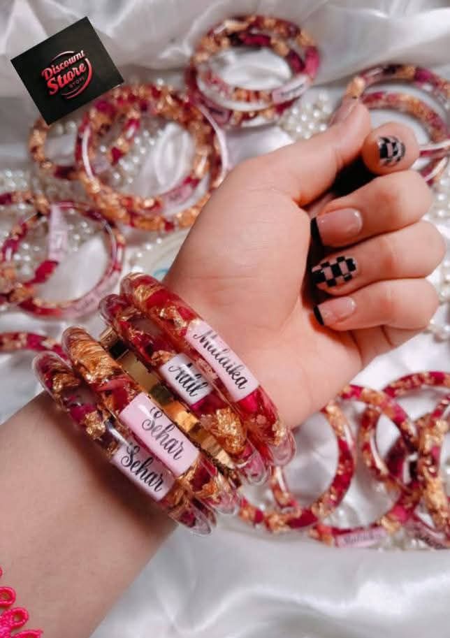 Resin Bangles Thin/thick available in all colors💕✨real dried flowers preserved