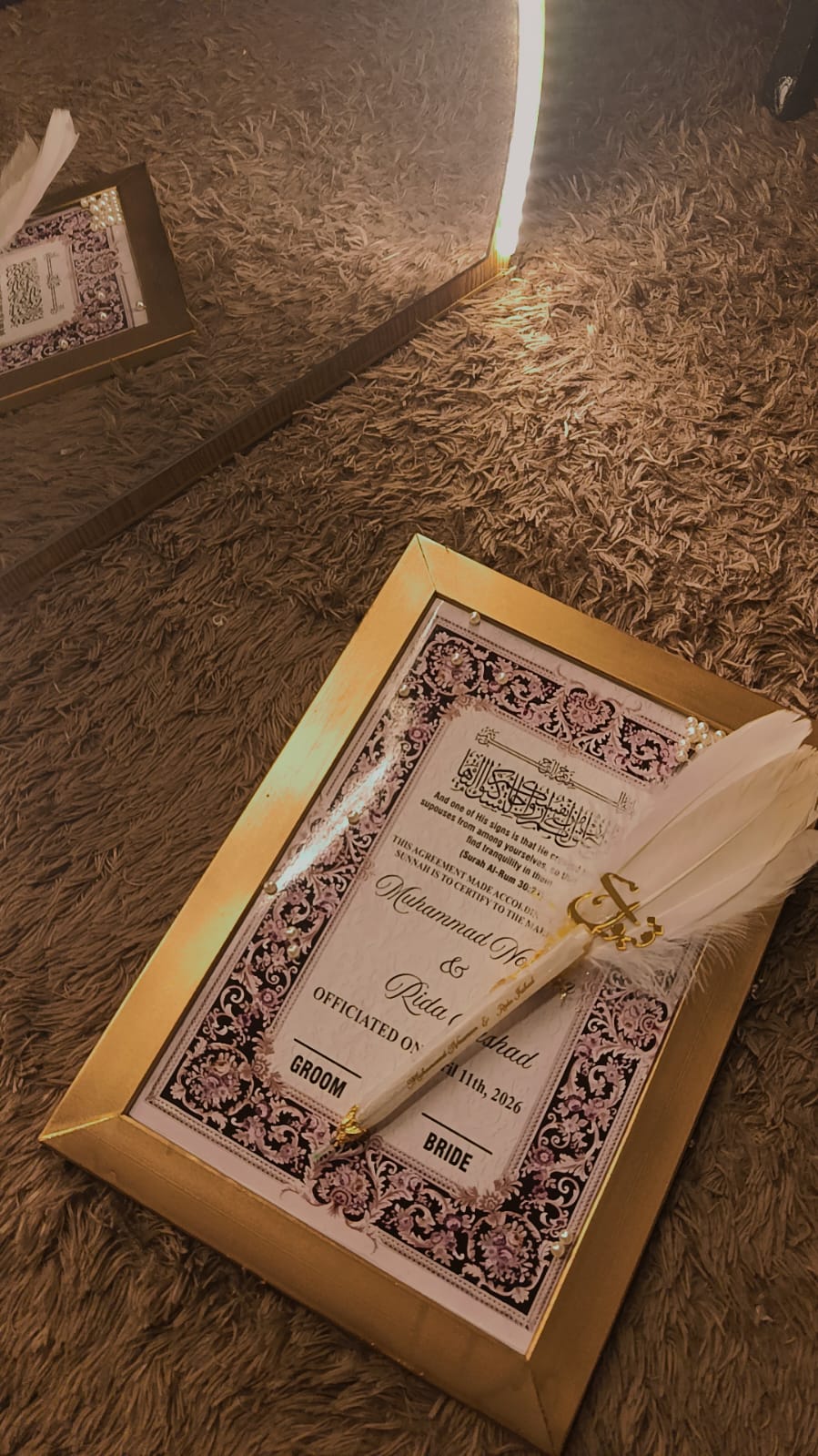 Nikkah Certificate Frame ✨ Nikkah Pen