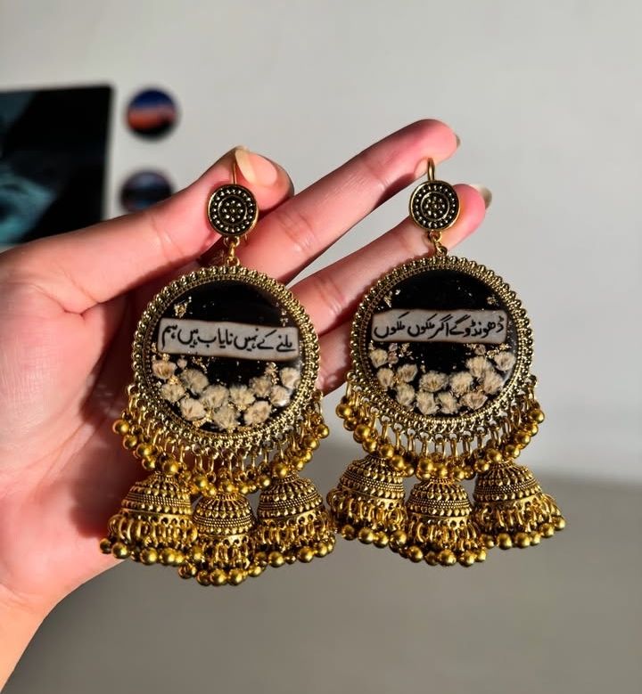 Resin custom colors jhumkas