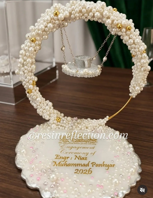 Engagement Pearl Enriched fully handmade white combo Platter ❤️