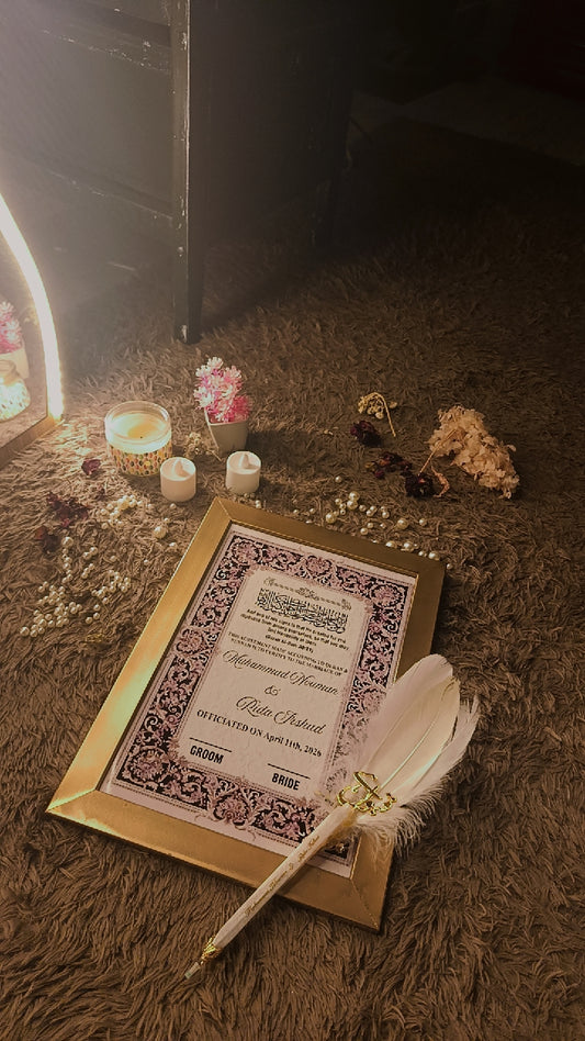 Nikkah Certificate Frame ✨ Nikkah Pen