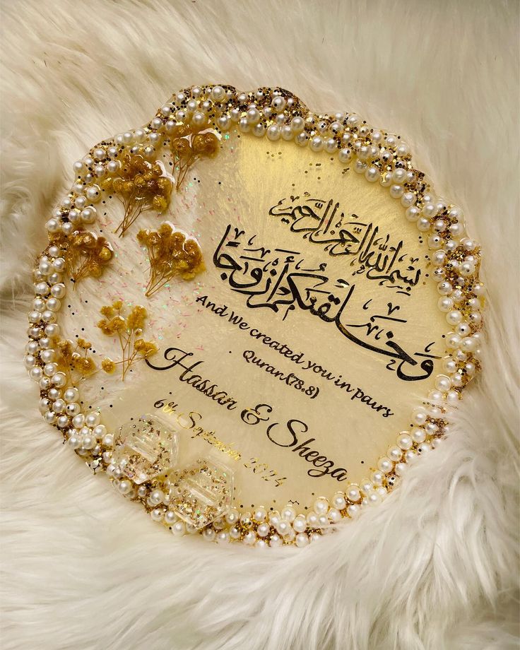 Beautiful pearl engagement tray