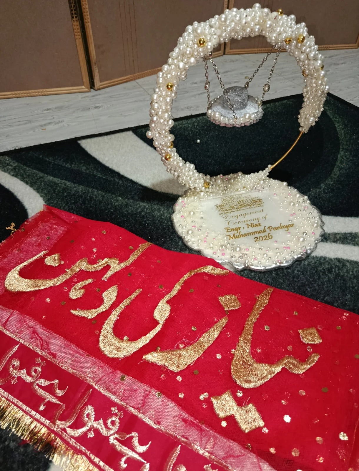 Engagement Pearl Enriched fully handmade white combo Platter ❤️