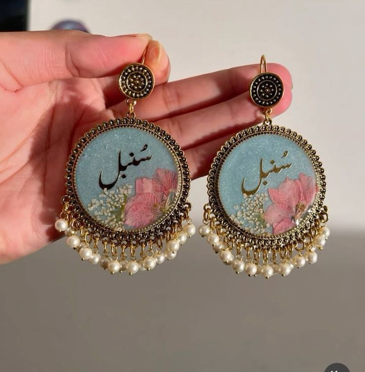 Resin custom colors jhumkas