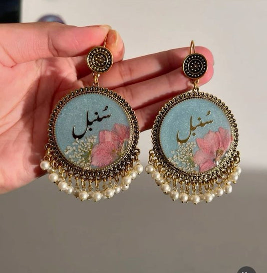 Resin custom colors jhumkas