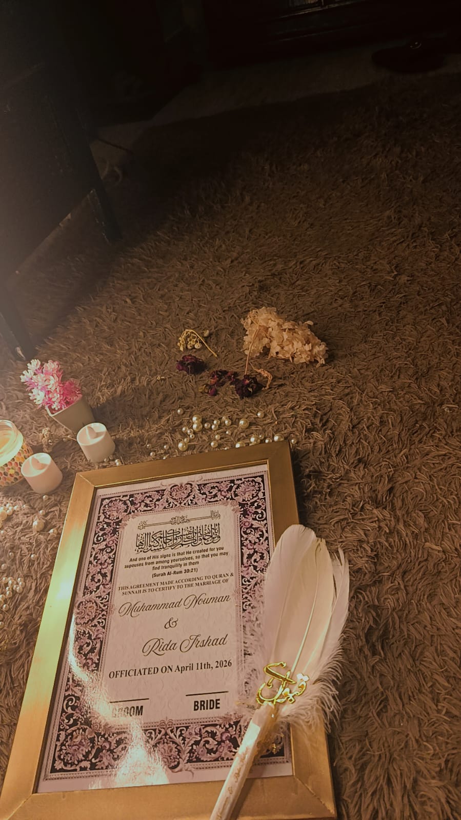 Nikkah Certificate Frame ✨ Nikkah Pen