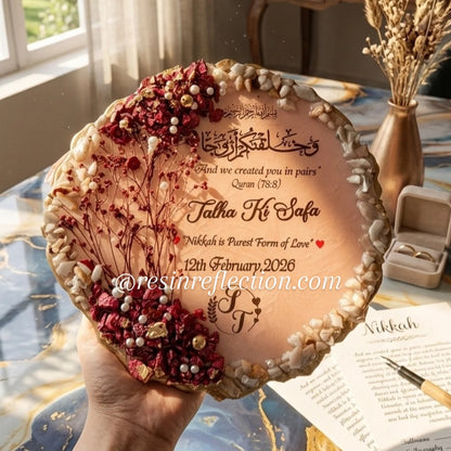 🩷 Rose Gold ✨❤️ Nikkah Frame