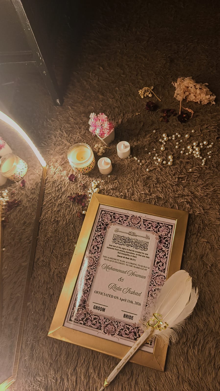 Nikkah Certificate Frame ✨ Nikkah Pen