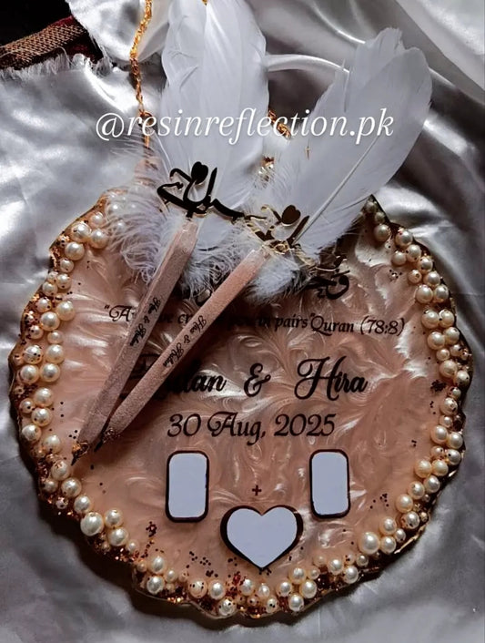 Rose Gold nikkah frame