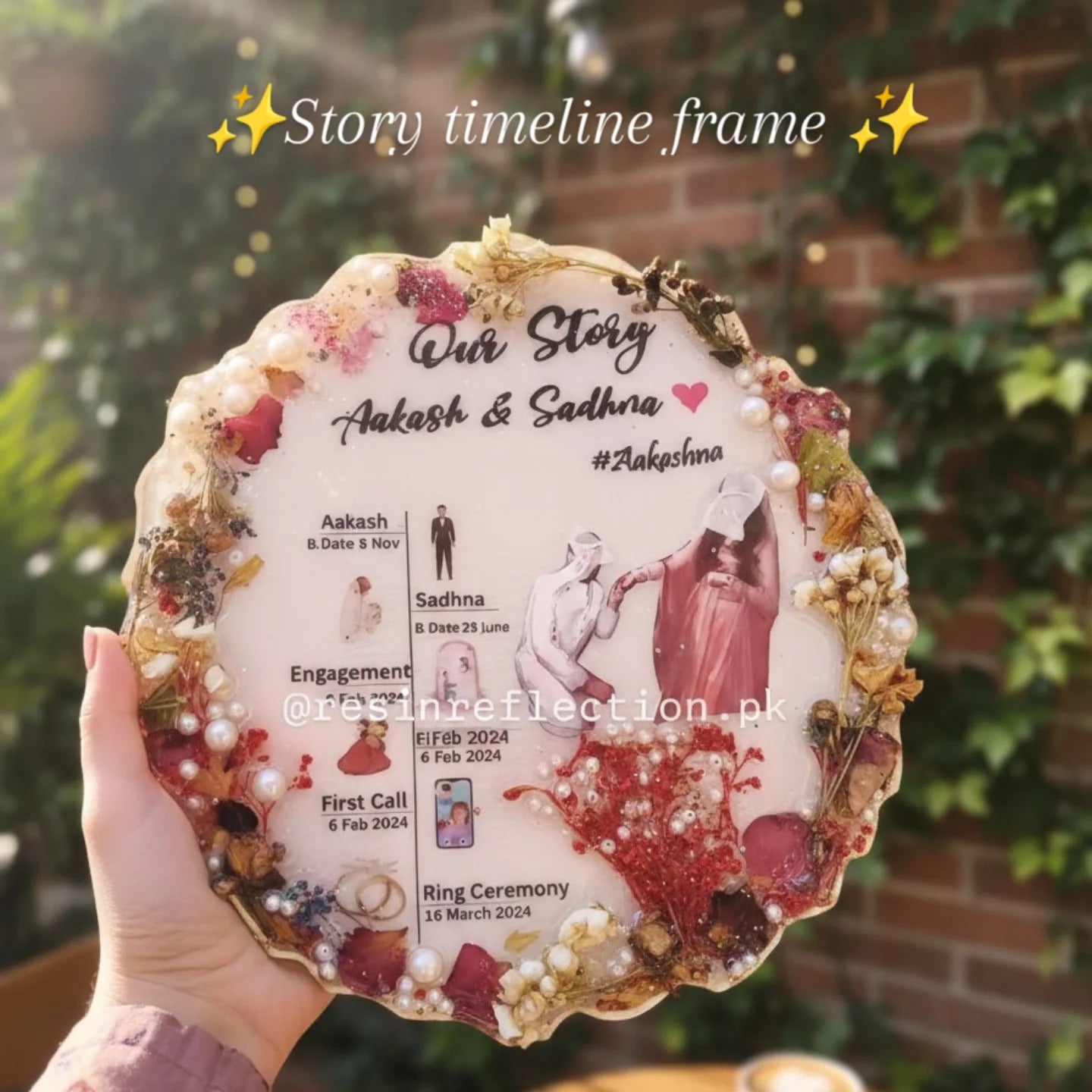 ✨❤️love story timeline Anniversary/Birthday ❣️ frame Gifts 🎁